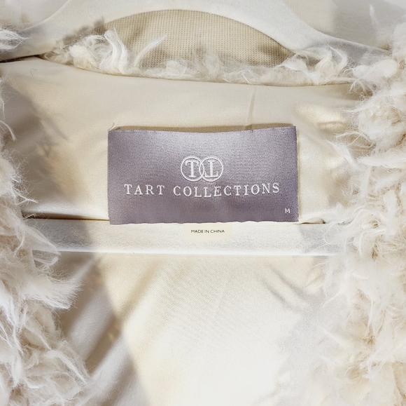TART COLLECTION Faux Fur Vest Cream Medium M - Picture 2 of 10